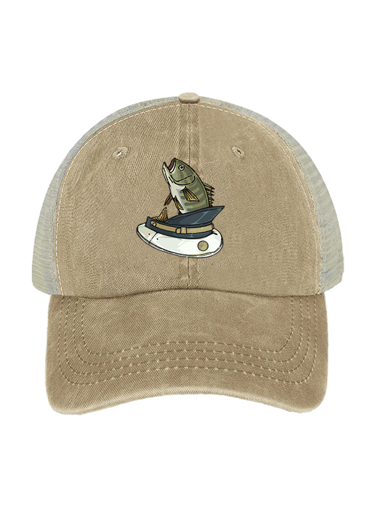Catch Me If You Can Unisex Vintage Washed Meshback Hat