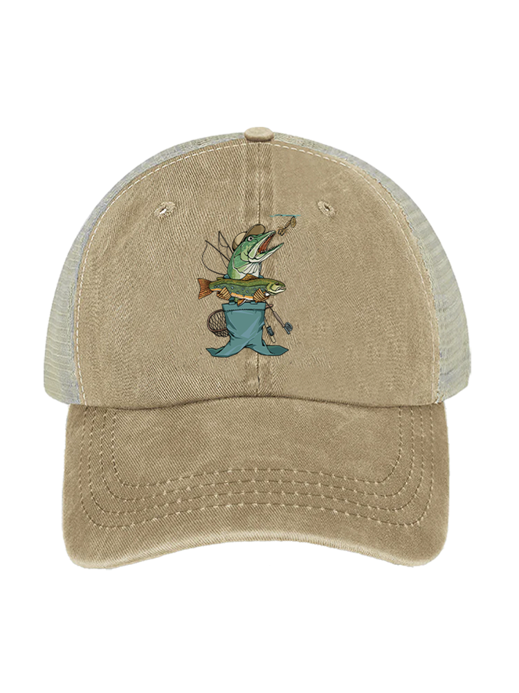 Who is My Prey Unisex Vintage Washed Meshback Hat