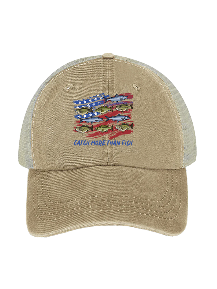 Patriotic Waters Unleashed Unisex Vintage Washed Meshback Hat