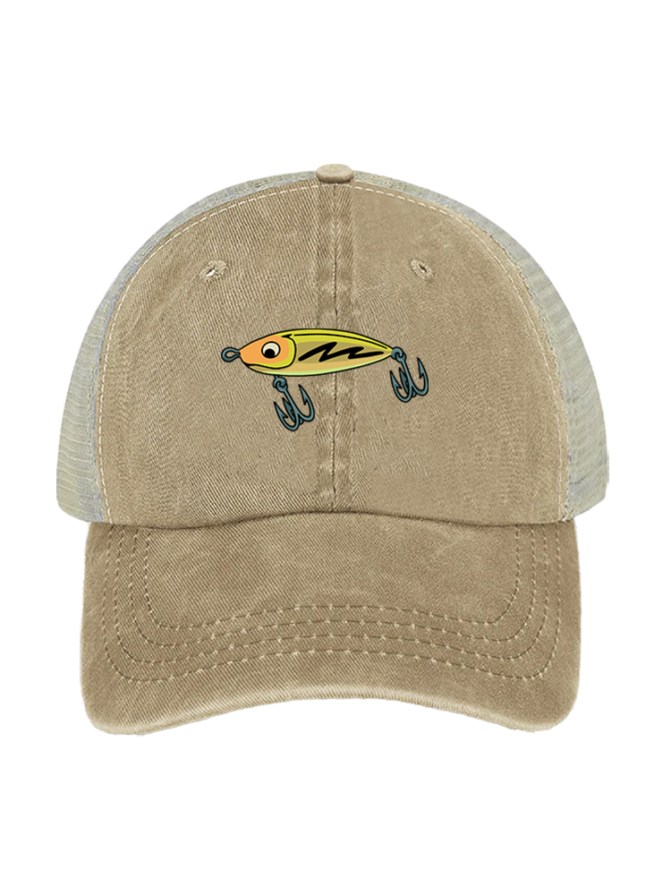 Hooked on a Day Off Unisex Vintage Washed Meshback Hat