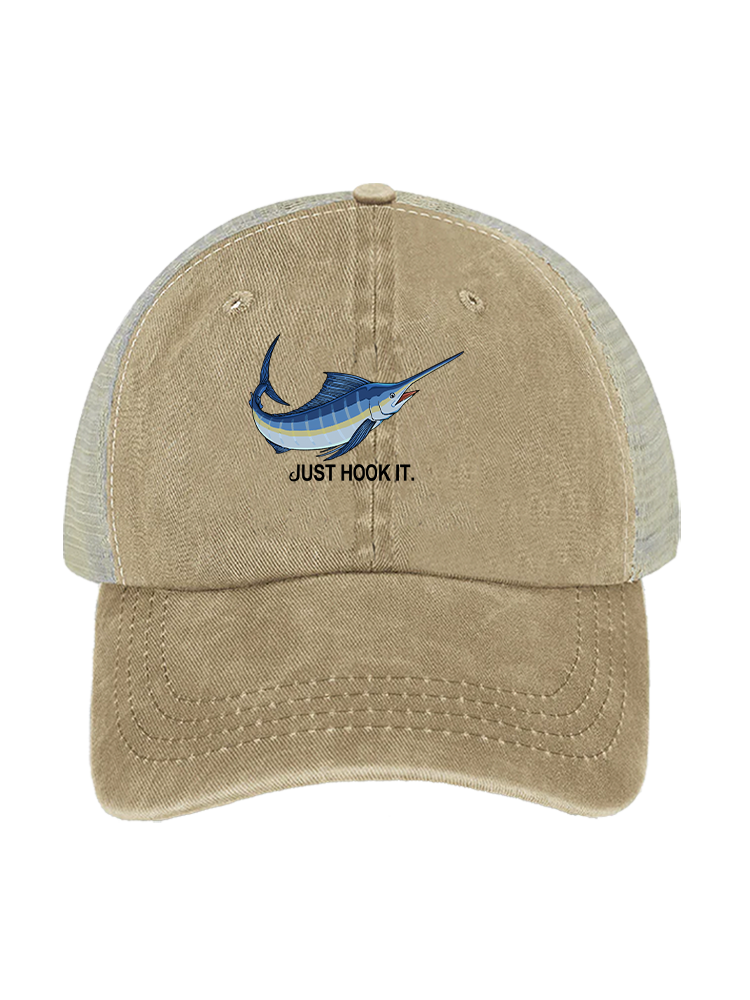 Just Hook It Unisex Vintage Washed Meshback Hat