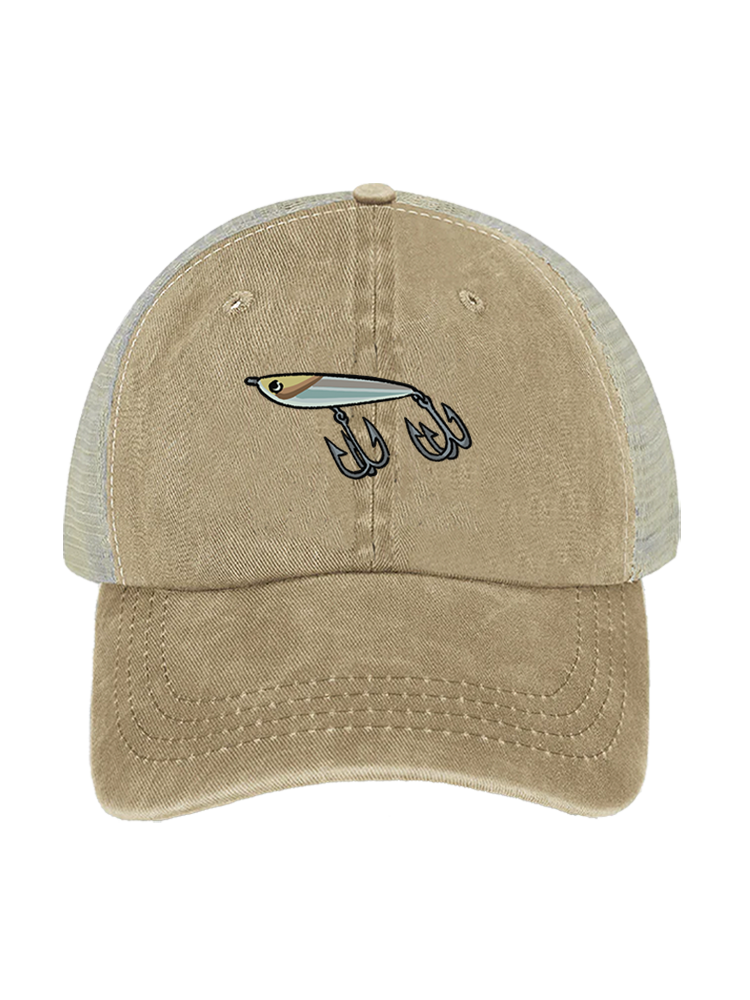 Muskie Madness Jerk and Reel Unisex Vintage Washed Meshback Hat