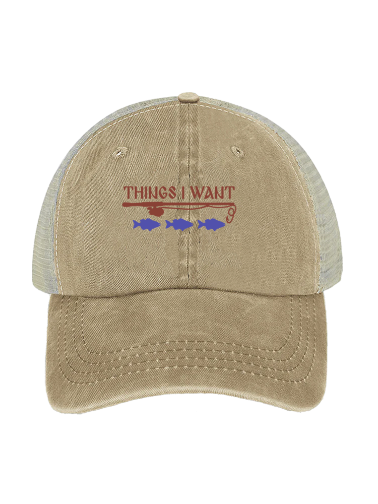 Patriot Bass Angler Unisex Vintage Washed Meshback Hat