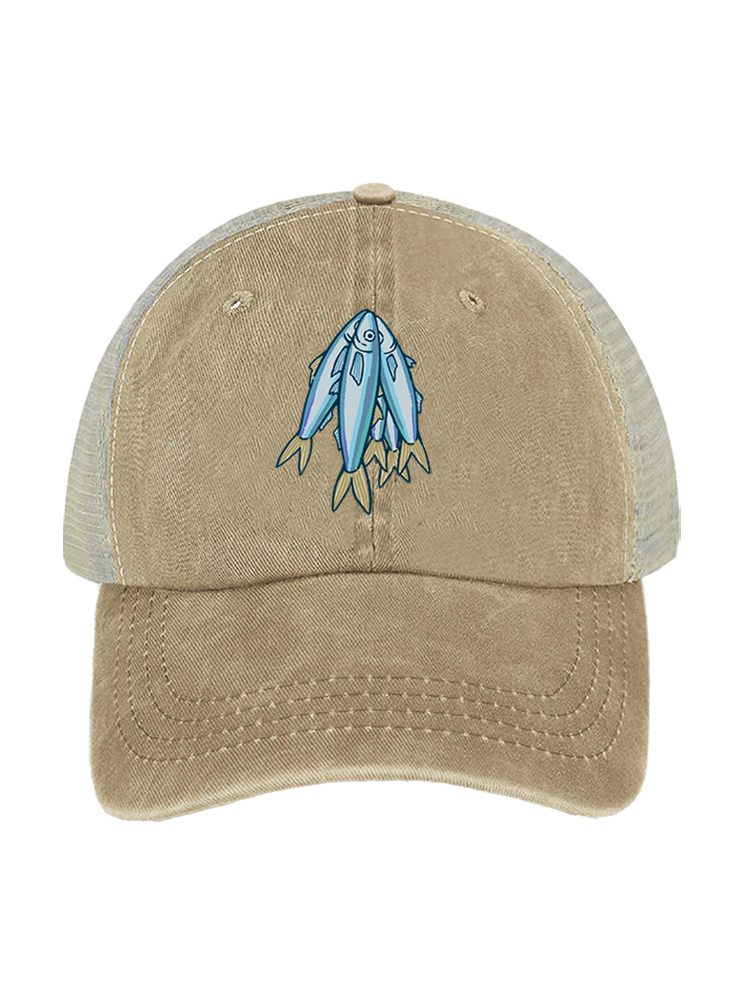 Matthew 4:19 God's Capture Unisex Vintage Washed Meshback Hat