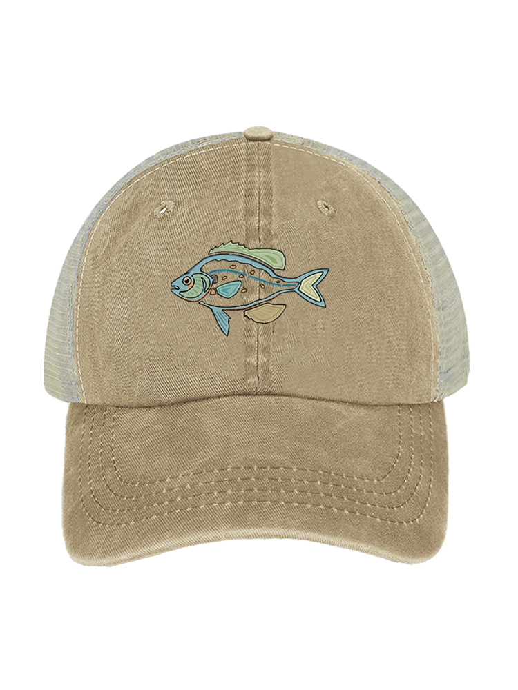 Measure of the Catch Unisex Vintage Washed Meshback Hat