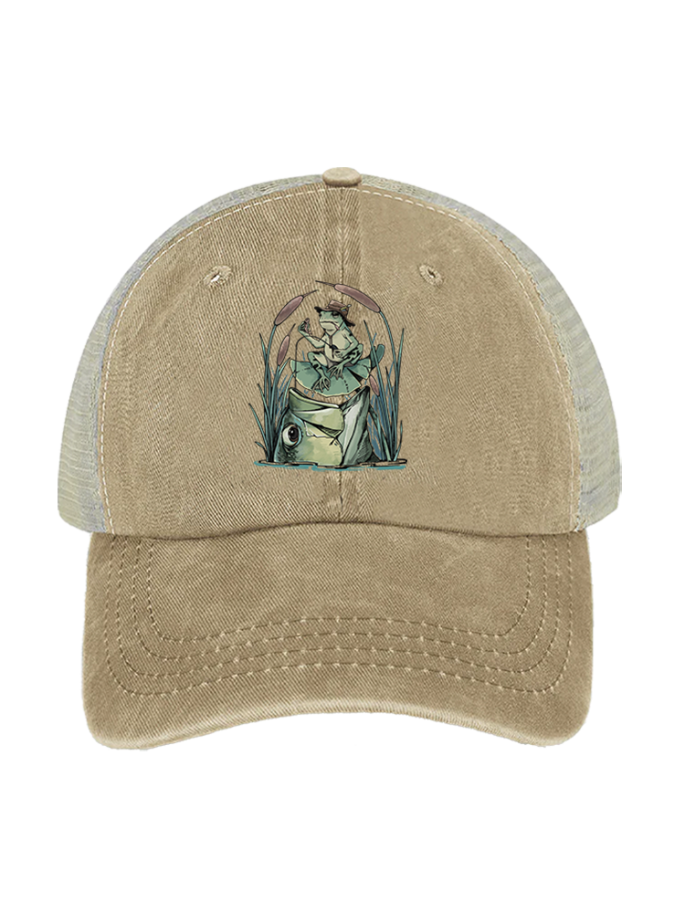 There's Always A Bigger Fish Unisex Vintage Washed Meshback Hat