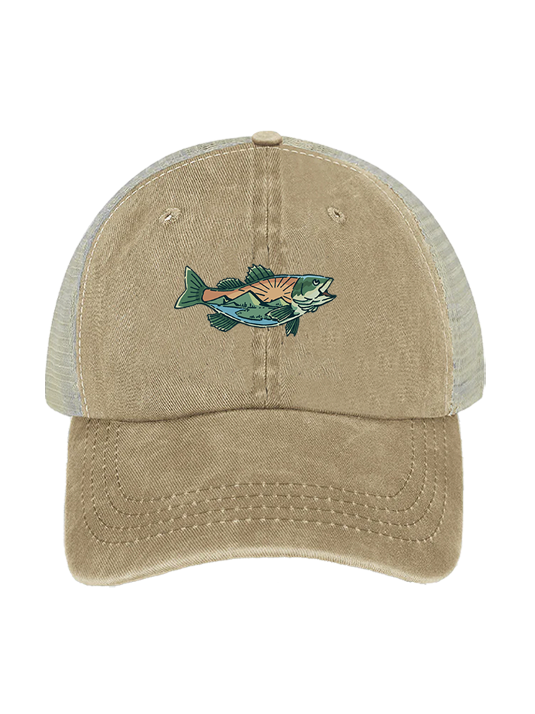 Let It Fly to Freedom Unisex Vintage Washed Meshback Hat