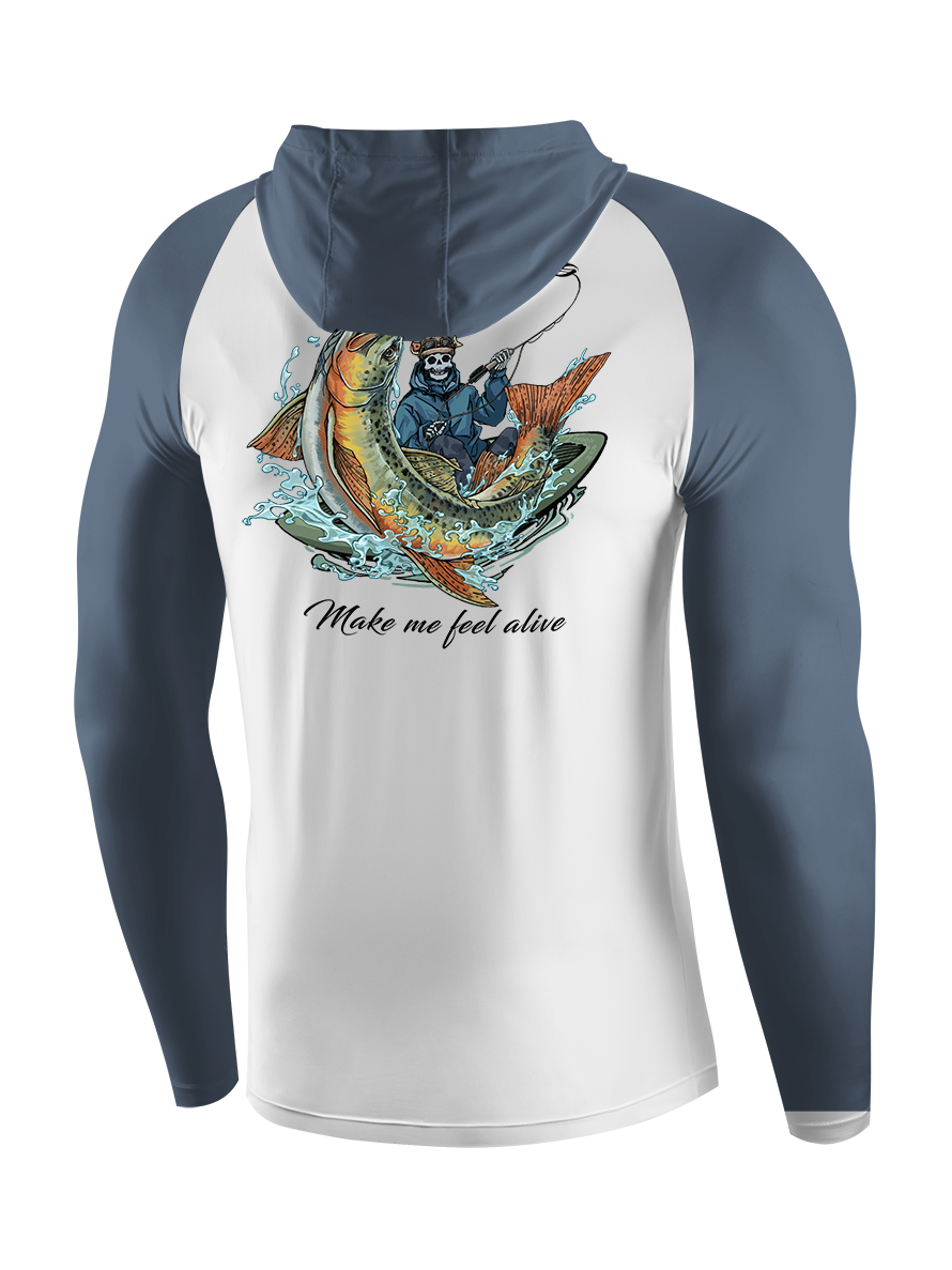 Fishing Make Me Feel Alive UPF Hoodie