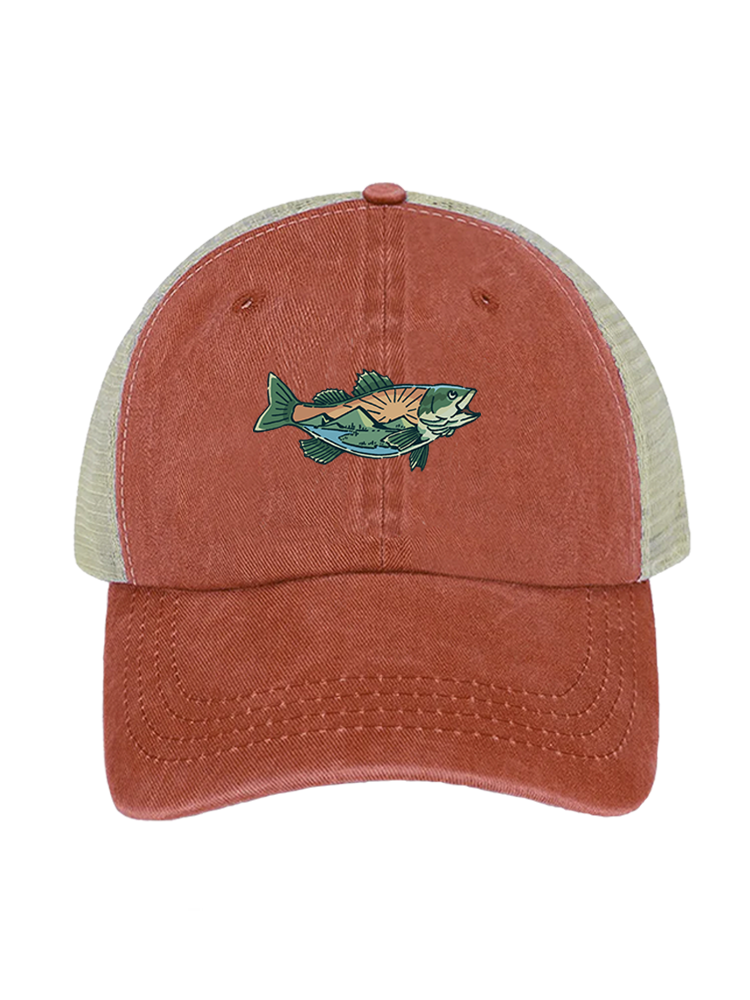 Let It Fly to Freedom Unisex Vintage Washed Meshback Hat