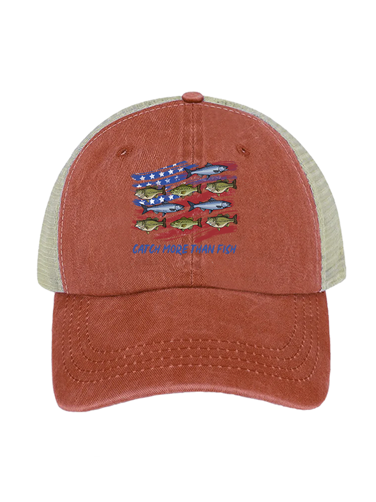 Patriotic Waters Unleashed Unisex Vintage Washed Meshback Hat