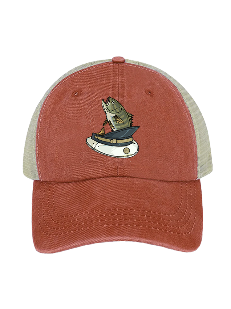 Catch Me If You Can Unisex Vintage Washed Meshback Hat