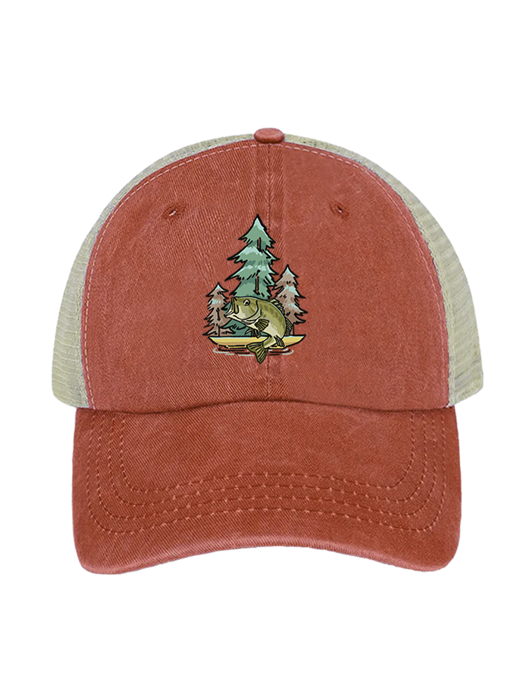 Reel Moments at Clear Lake Unisex Vintage Washed Meshback Hat