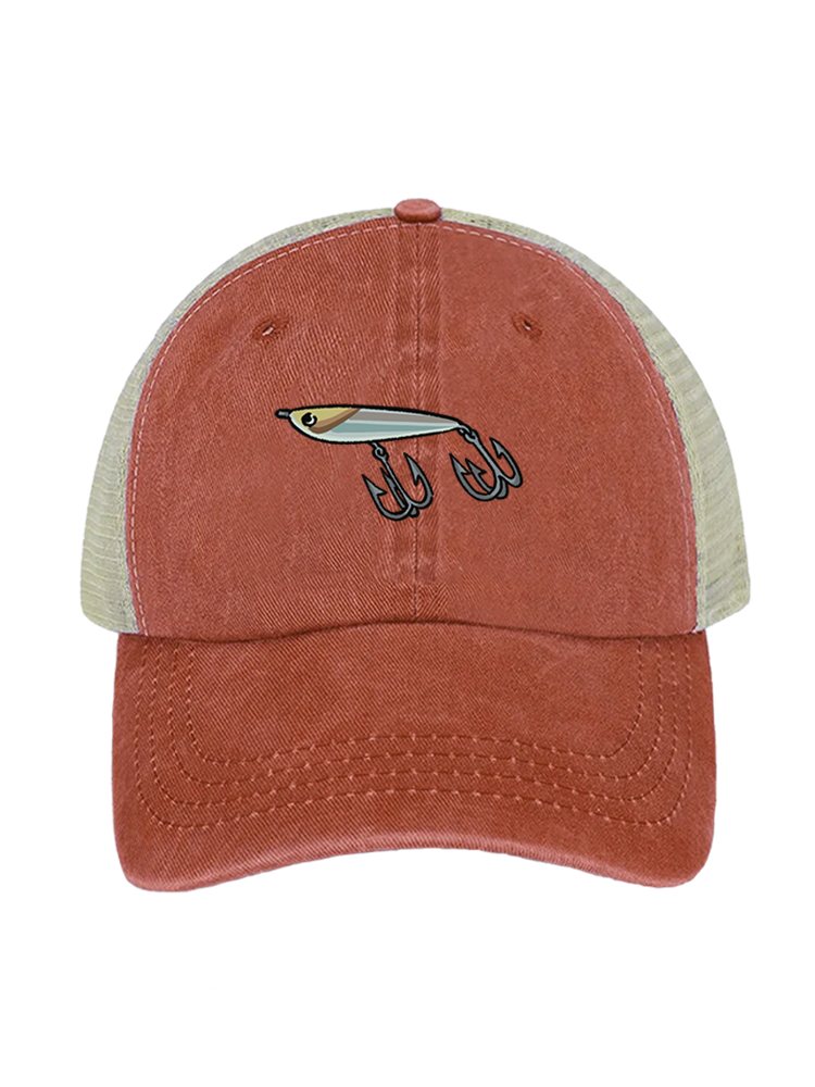 Muskie Madness Jerk and Reel Unisex Vintage Washed Meshback Hat