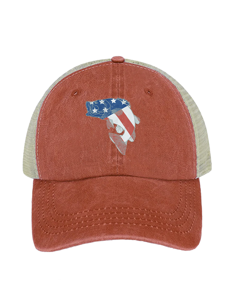Otter vs Bass Unisex Vintage Washed Meshback Hat