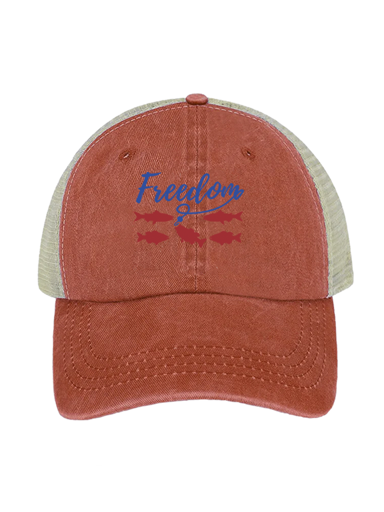Patriotic Waters Unleashed Unisex Vintage Washed Meshback Hat