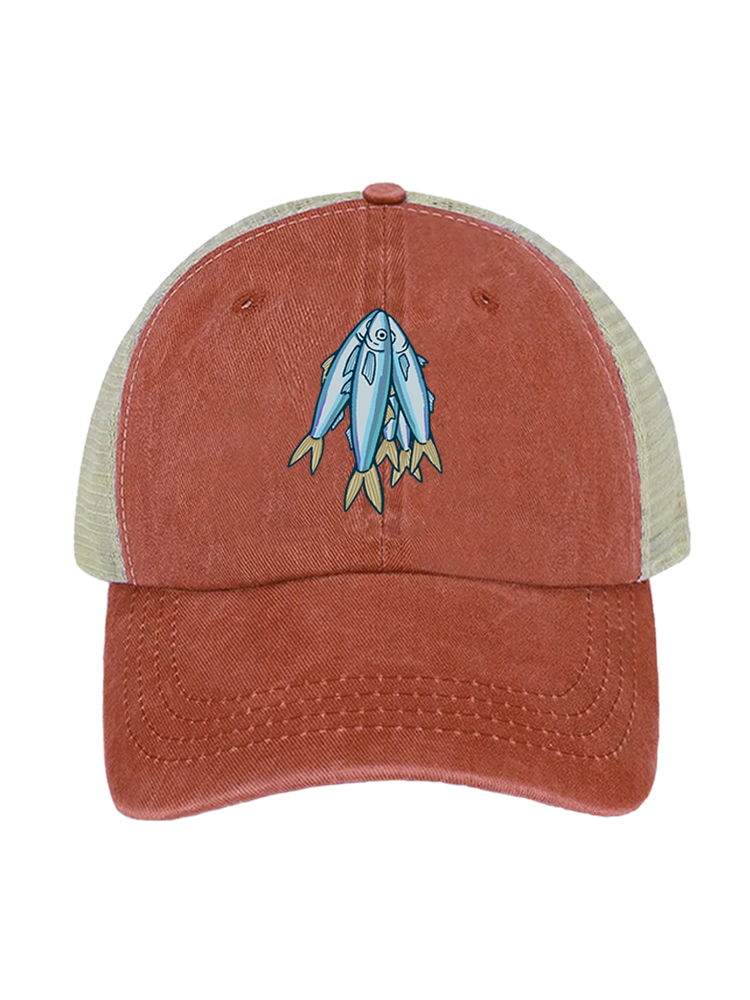 Matthew 4:19 God's Capture Unisex Vintage Washed Meshback Hat