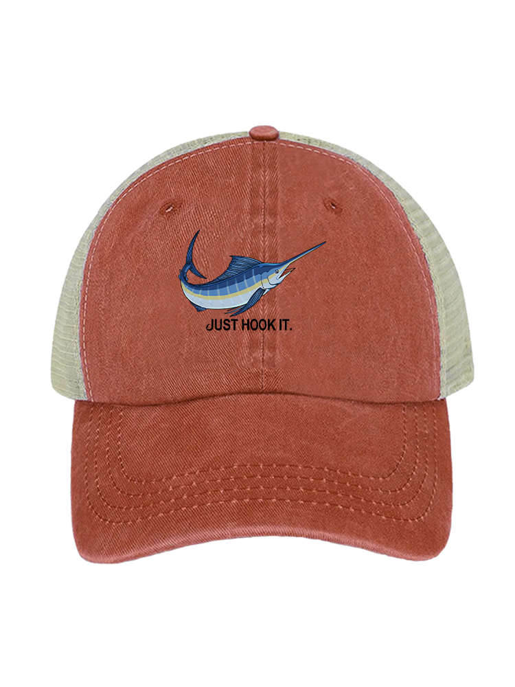 Just Hook It Unisex Vintage Washed Meshback Hat