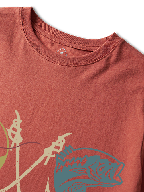Modern LOVE Bass Fishing Unisex Classic Cotton Tee