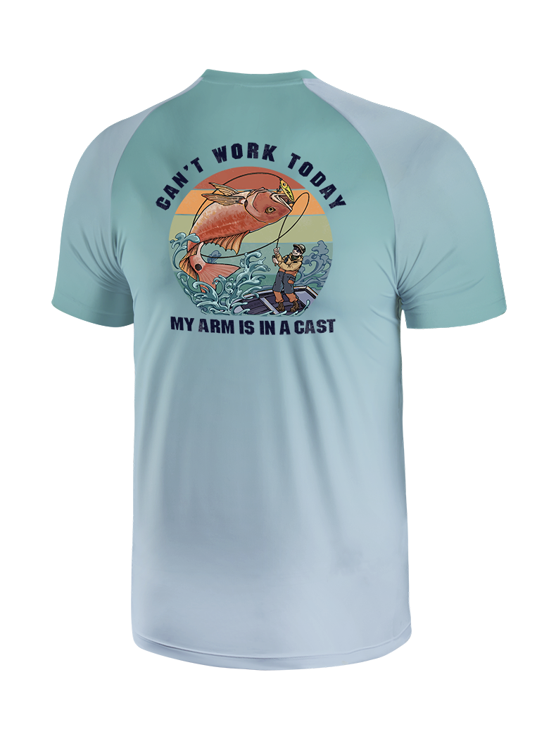 Hooked on a Day Off Gradient Fishing Tee
