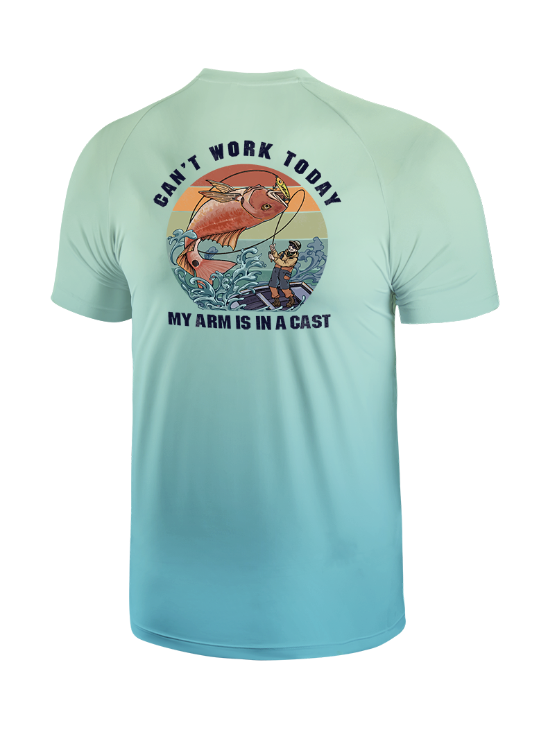 Hooked on a Day Off Gradient Fishing Tee