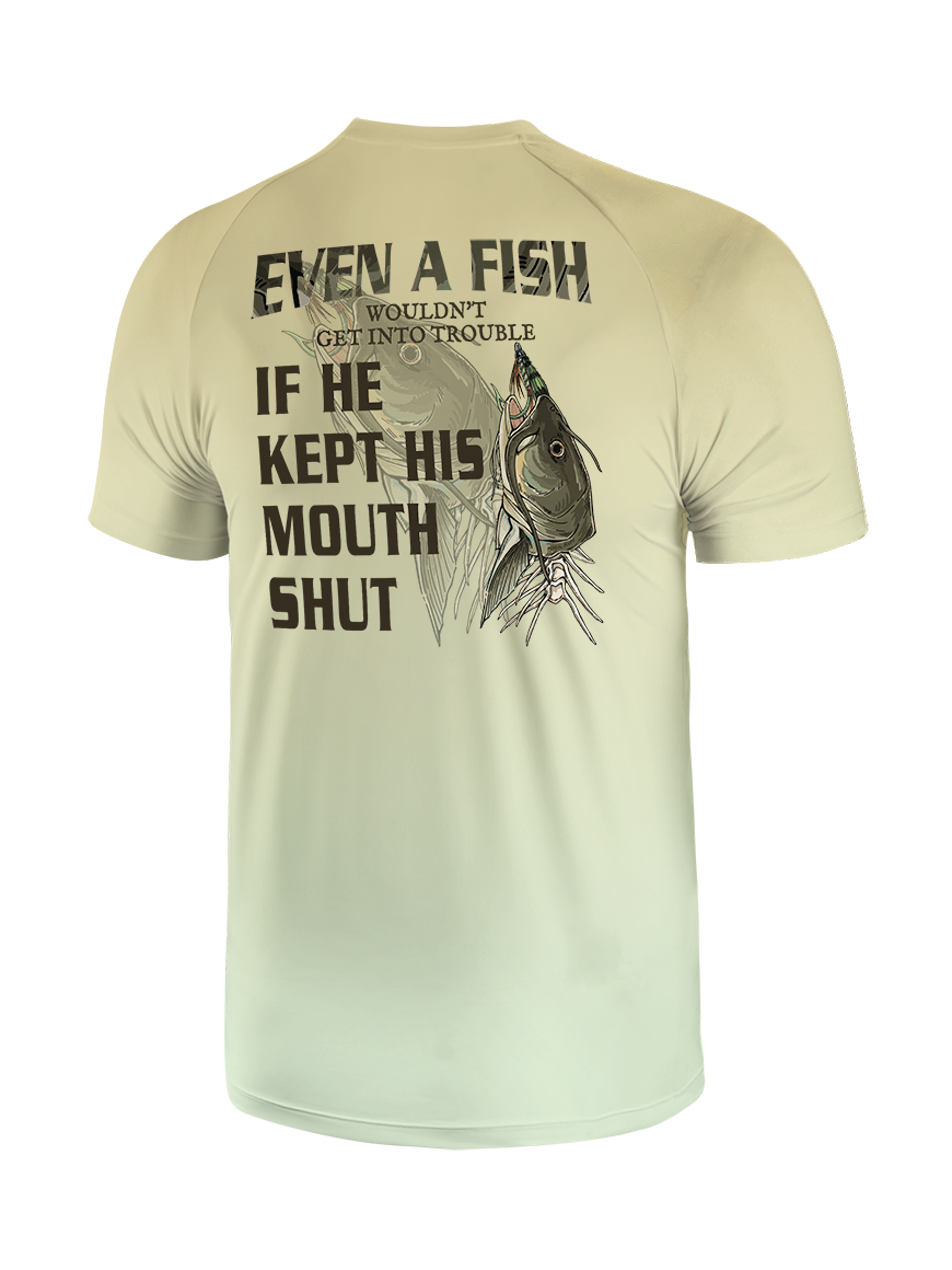 Silent Wisdom Catfish's Lesson Gradient Fishing Tee