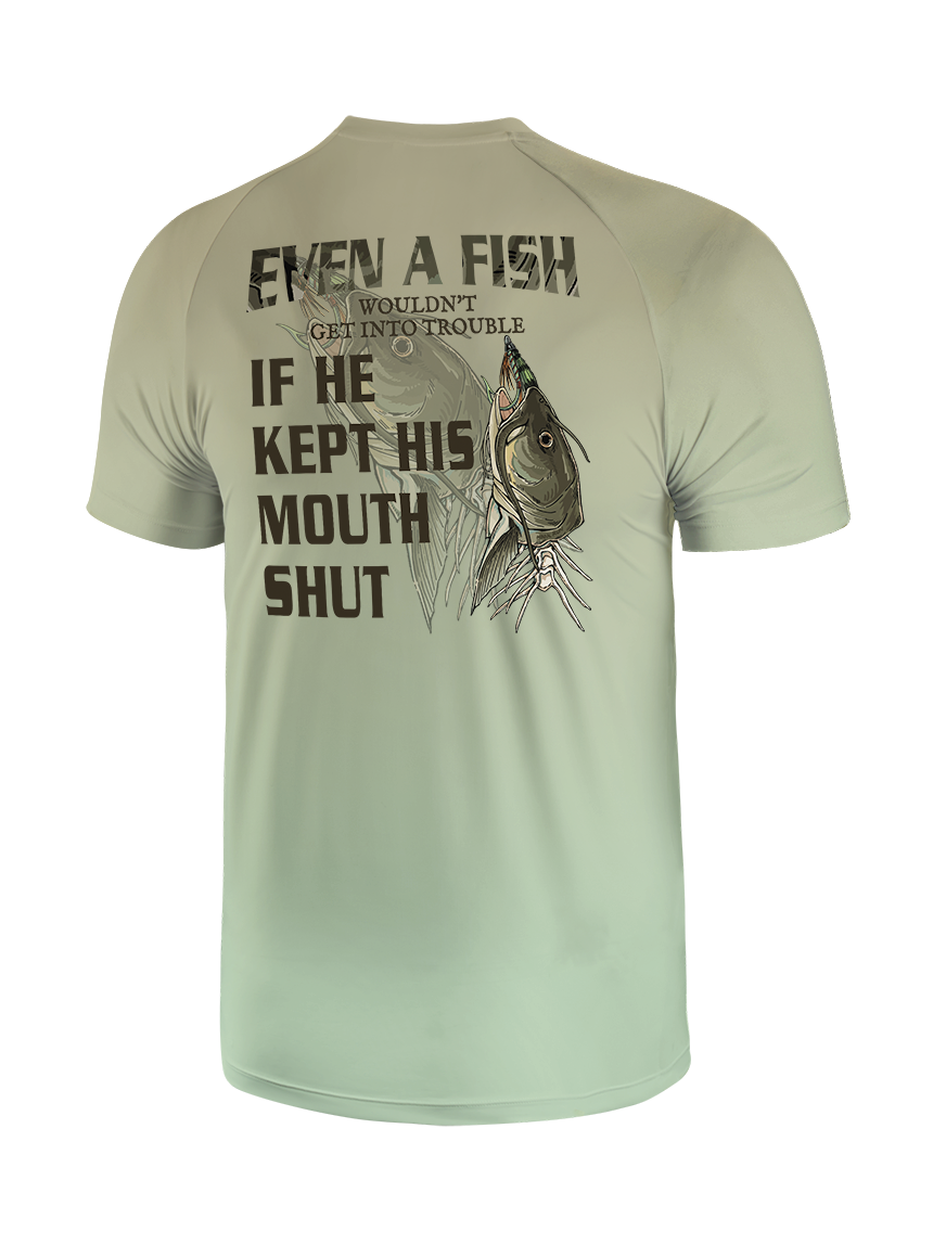 Silent Wisdom Catfish's Lesson Gradient Fishing Tee