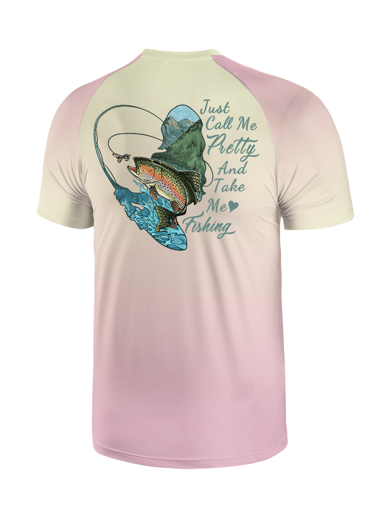 Streams Fishing Dreams Gradient Fishing Tee