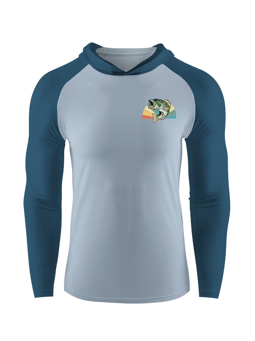 Skeleton Fishing Humor UPF Hoodie