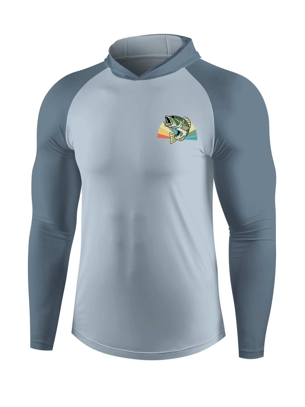 Skeleton Fishing Humor UPF Hoodie