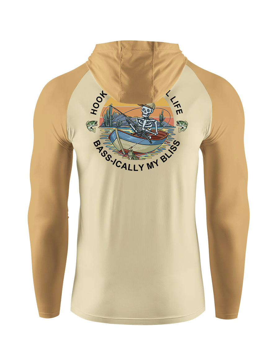 Skeleton Fishing Humor UPF Hoodie
