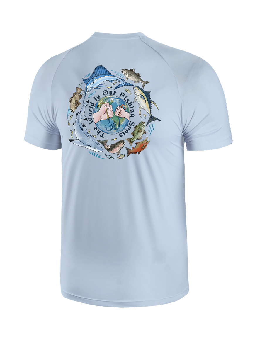 The World Is Our Fishing Spots UPF Tee