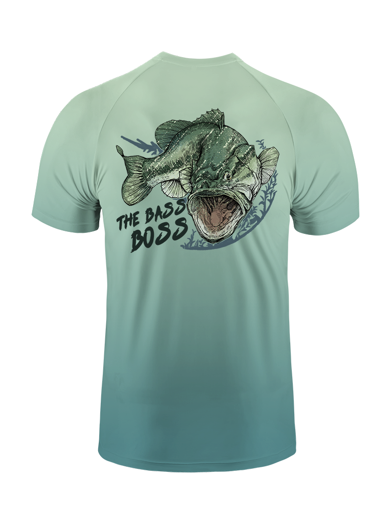 The Bass Boss Gradient Fishing Tee