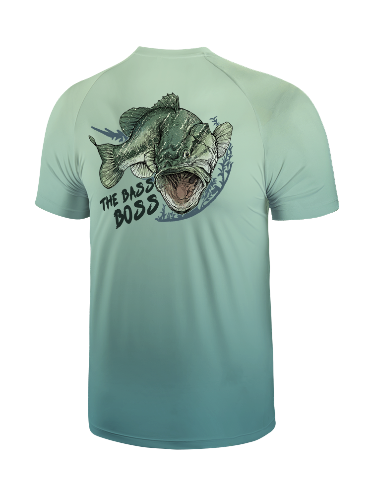 The Bass Boss Gradient Fishing Tee