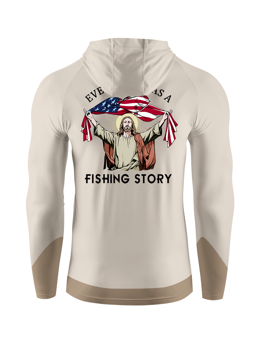 Even Jesus Has a Fishing Story UPF Hoodie
