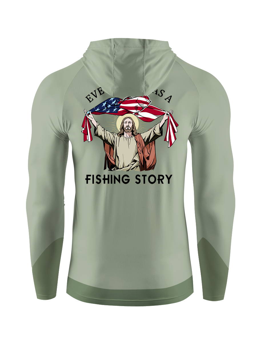 Even Jesus Has a Fishing Story UPF Hoodie