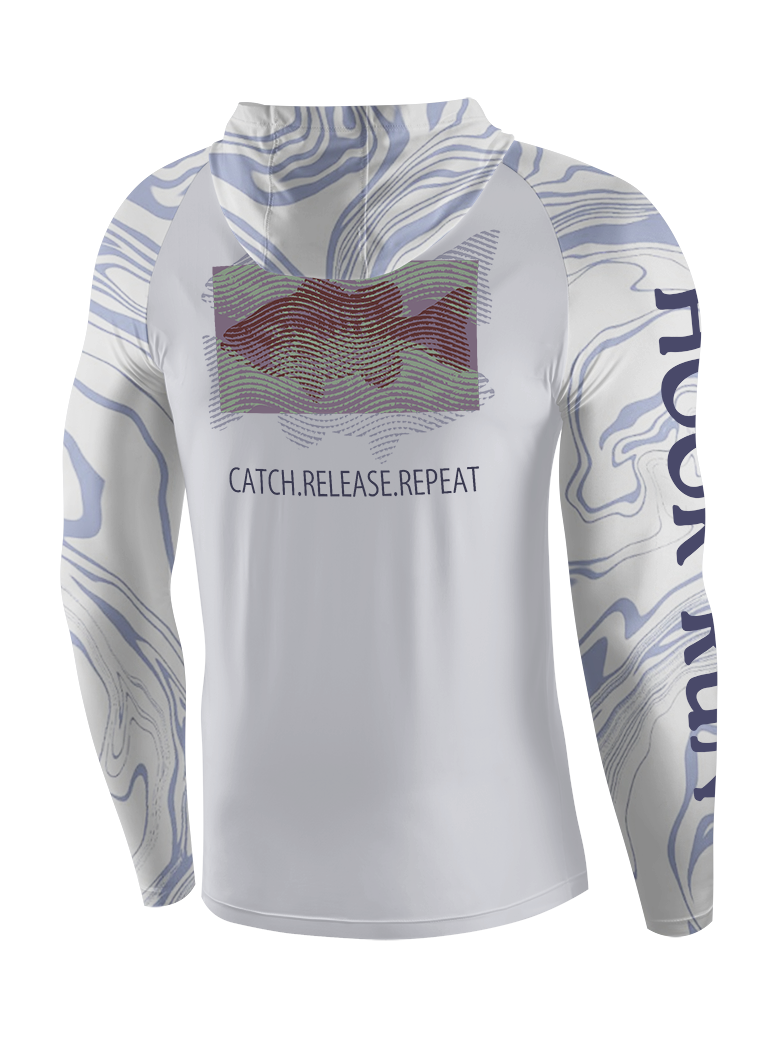 Fishing Dreams in Fingerprints UPF Hoodie