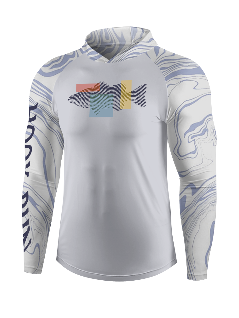 Fishing Dreams in Fingerprints UPF Hoodie