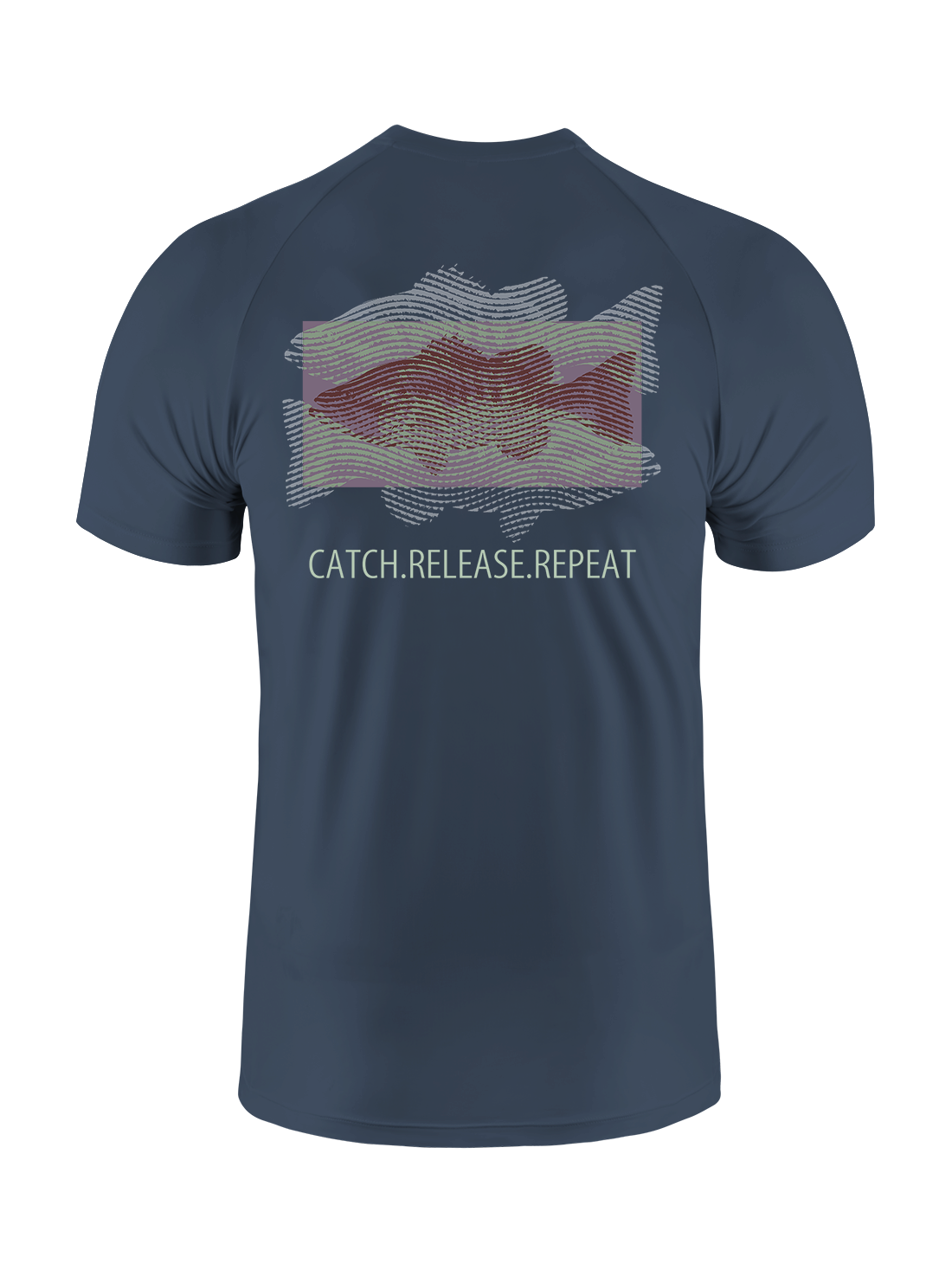 Fishing Dreams in Fingerprints UPF Tee
