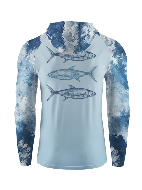 The Sea Trio Under Moonlight UPF Hoodie