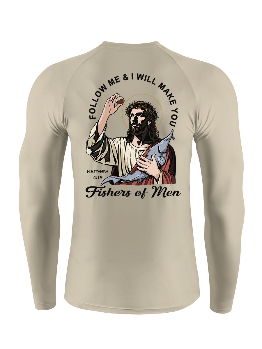 Follow Jesus and Become Fishers of Men UPF Long Sleeve Shirt