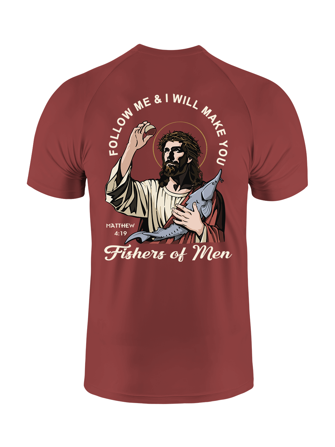 Follow Jesus and Become Fishers of Men UPF Tee