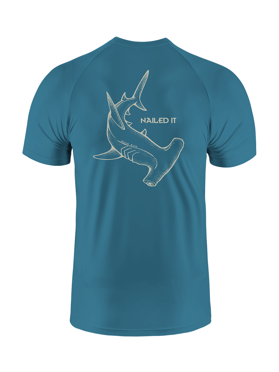 Nailed It Funny Hammerhead Shark UPF Tee