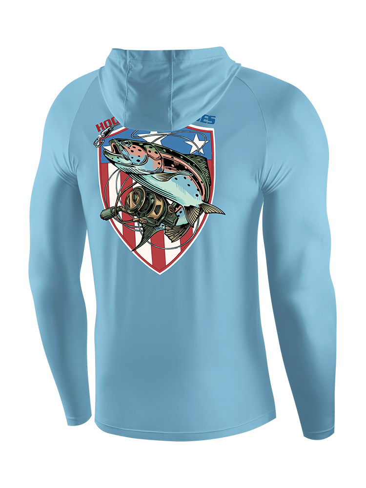 Hooks for Heroes Shield UPF Hoodie