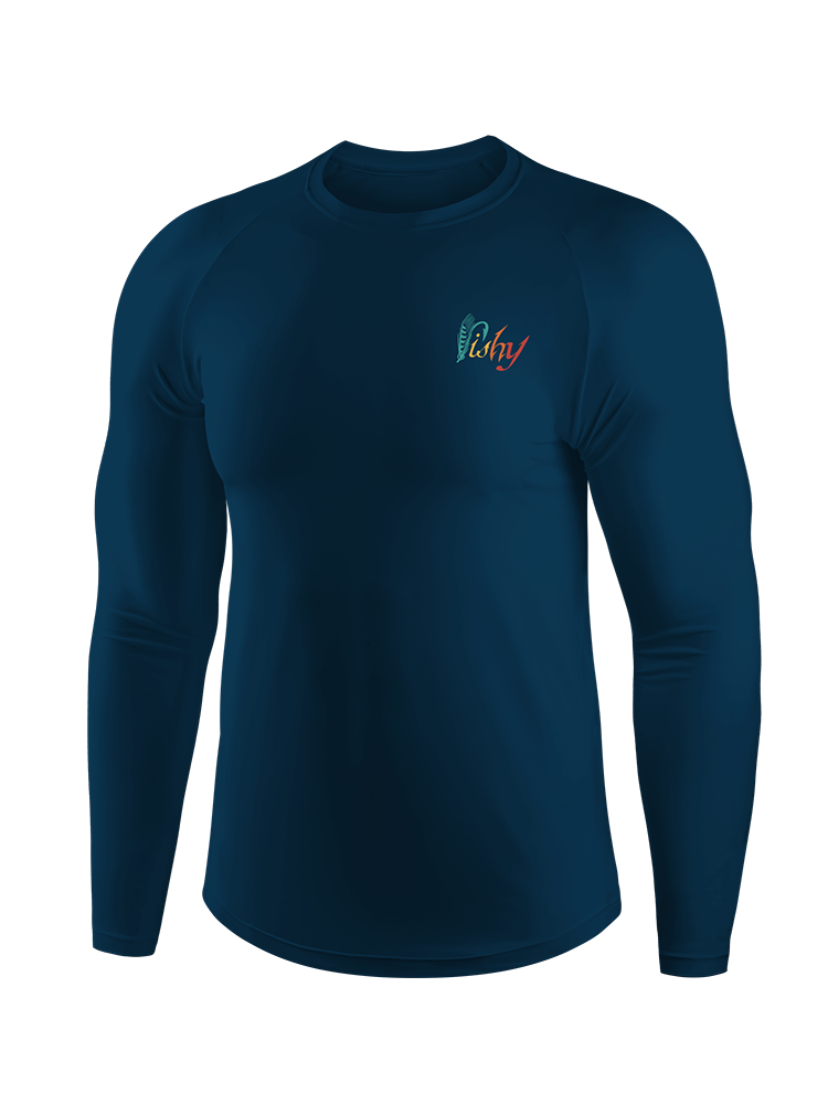 Here Fishy Fishy Fishy Fun UPF Long Sleeve Shirt