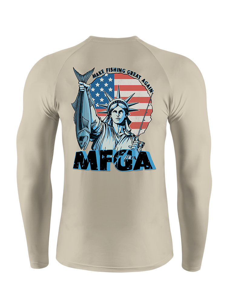 Make Fishing Great Again Humor UPF Long Sleeve Shirt