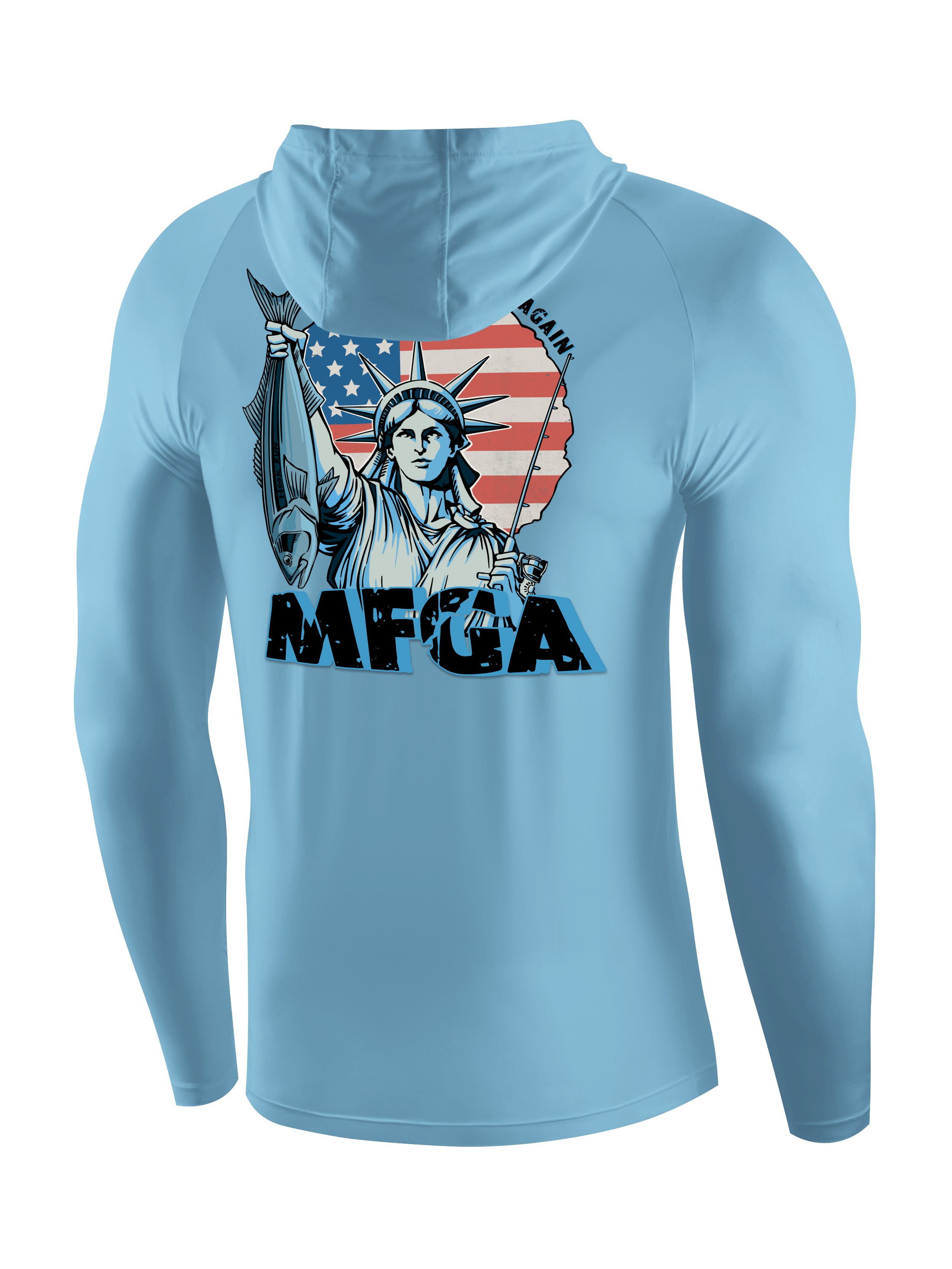 Make Fishing Great Again Humor UPF Hoodie