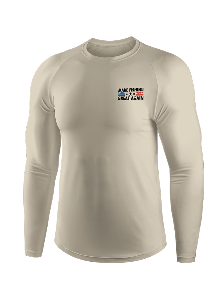 Make Fishing Great Again Humor UPF Long Sleeve Shirt