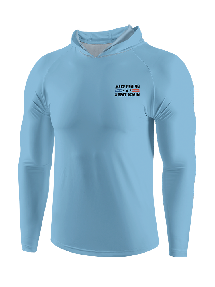 Make Fishing Great Again Humor UPF Hoodie