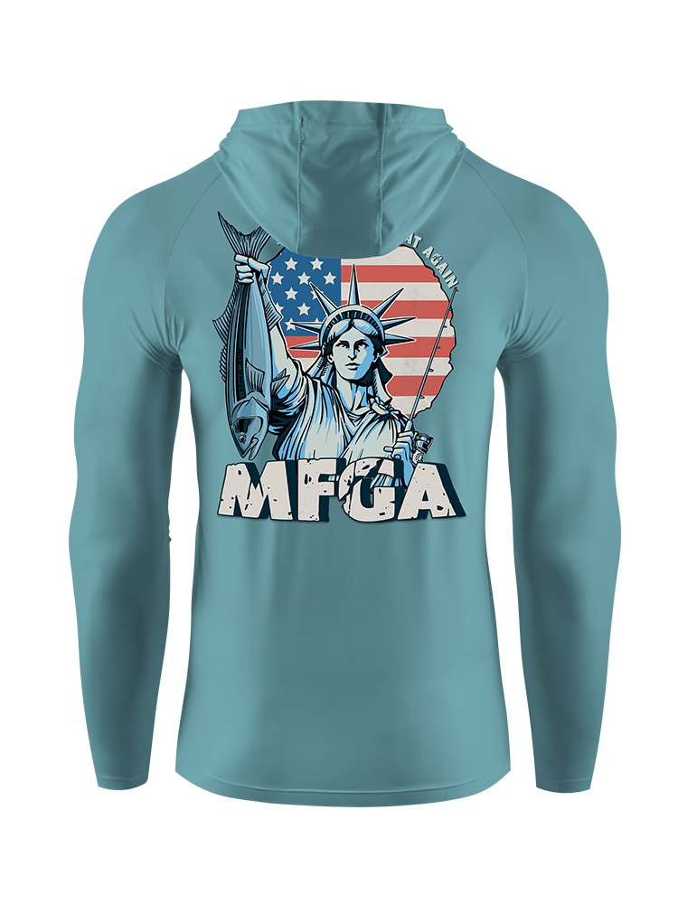 Make Fishing Great Again Humor UPF Hoodie