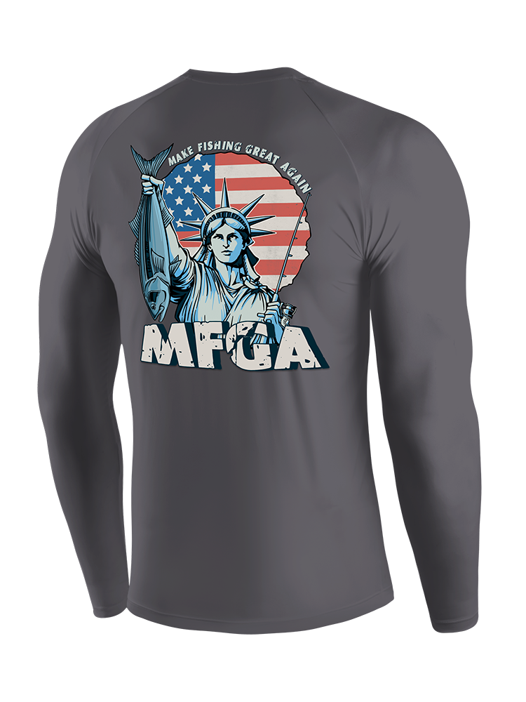 Make Fishing Great Again Humor UPF Long Sleeve Shirt